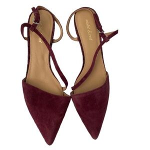 Elegant Burgundy Flats by Violet & Red